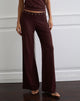 Image of Dorala Low Rise Trousers with Eyelets in Dark Plum