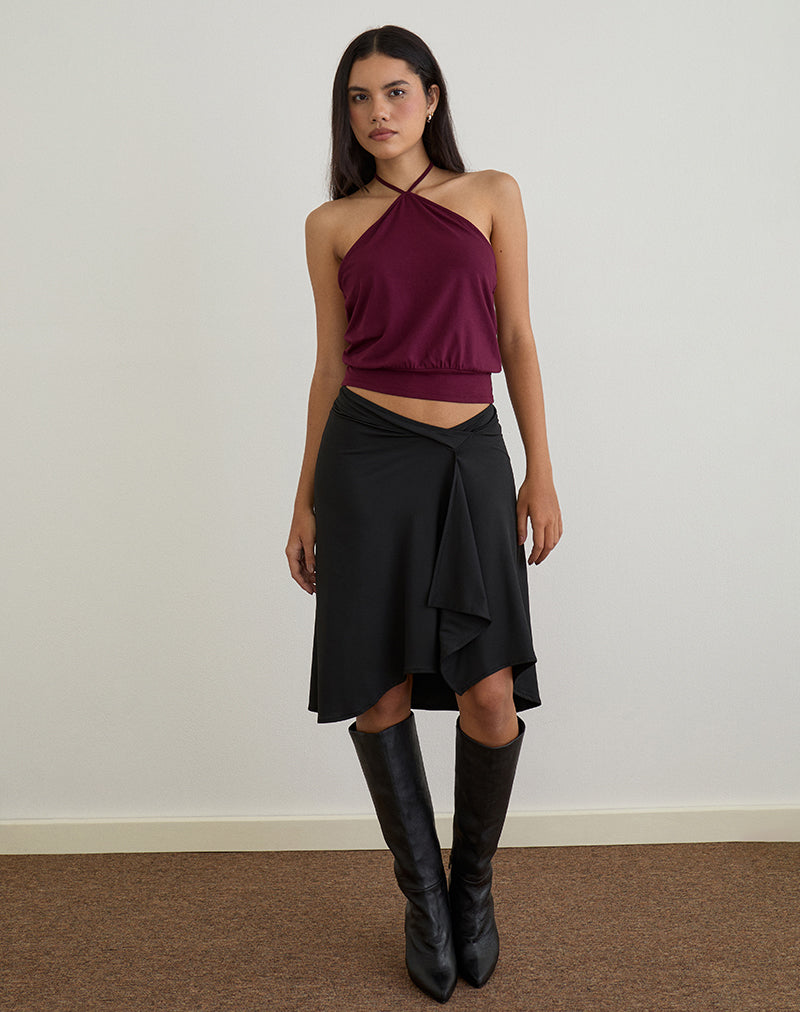 Dyilla Halter Top in Deep Purple