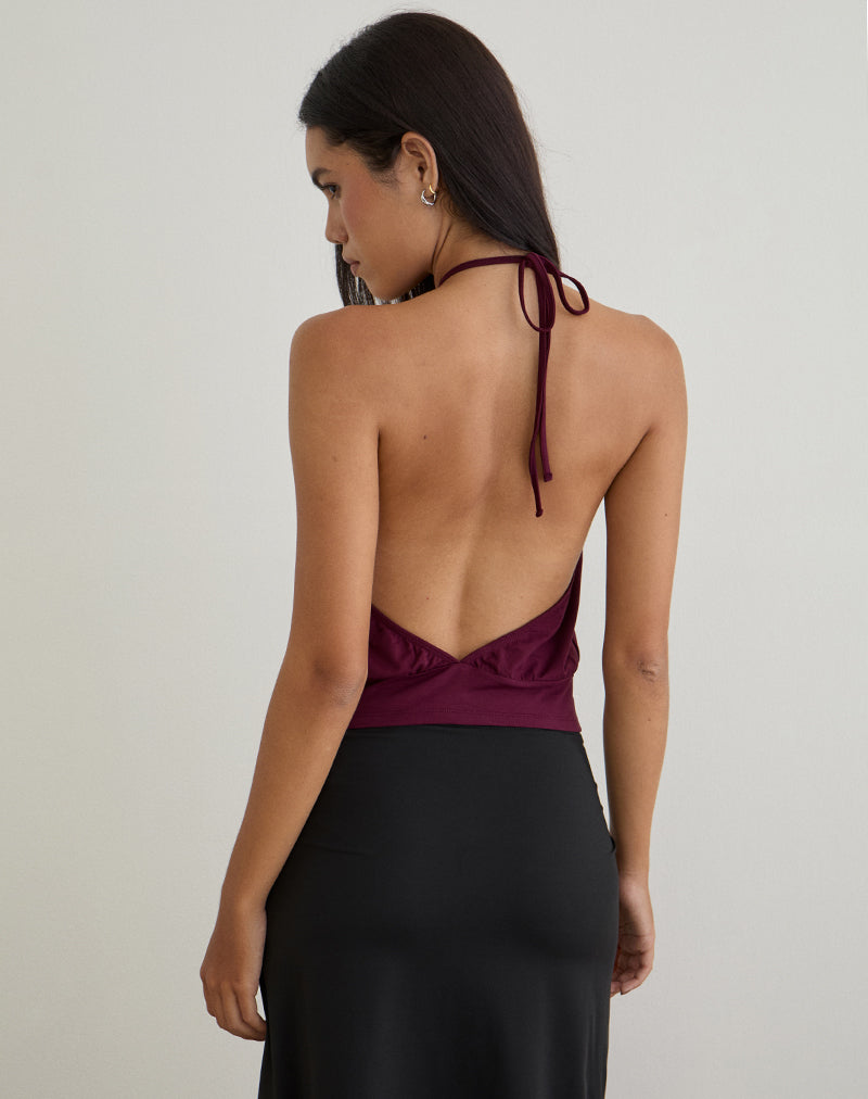 Image of Dyilla Halter Top in Deep Purple