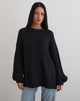 Image of Daren Knitted Oversized Jumper in Black