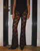 Image of Elio Flared Trouser in Black Lace