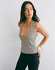 Image of Elkina Halter Top in Oblique Stripe Ivory
