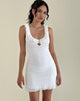 Image of Elliana Mini Dress in Krisan Lace White