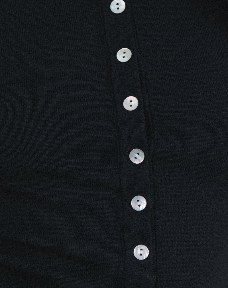 Black Flat Knit Top | Elmira – motelrocks-com-us