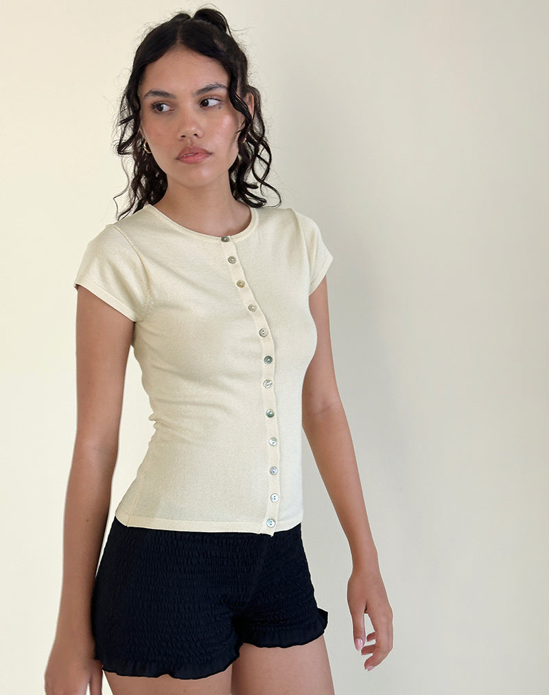 Image of Elmira Top in Flat Knit Cream