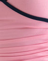 Pink with Navy Binding