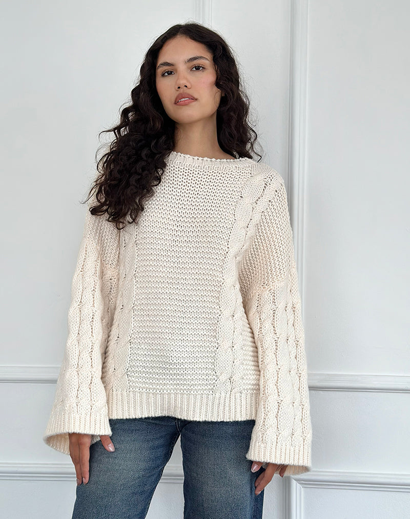 Emarti Jumper in Luxe Chunky Knit Ivory