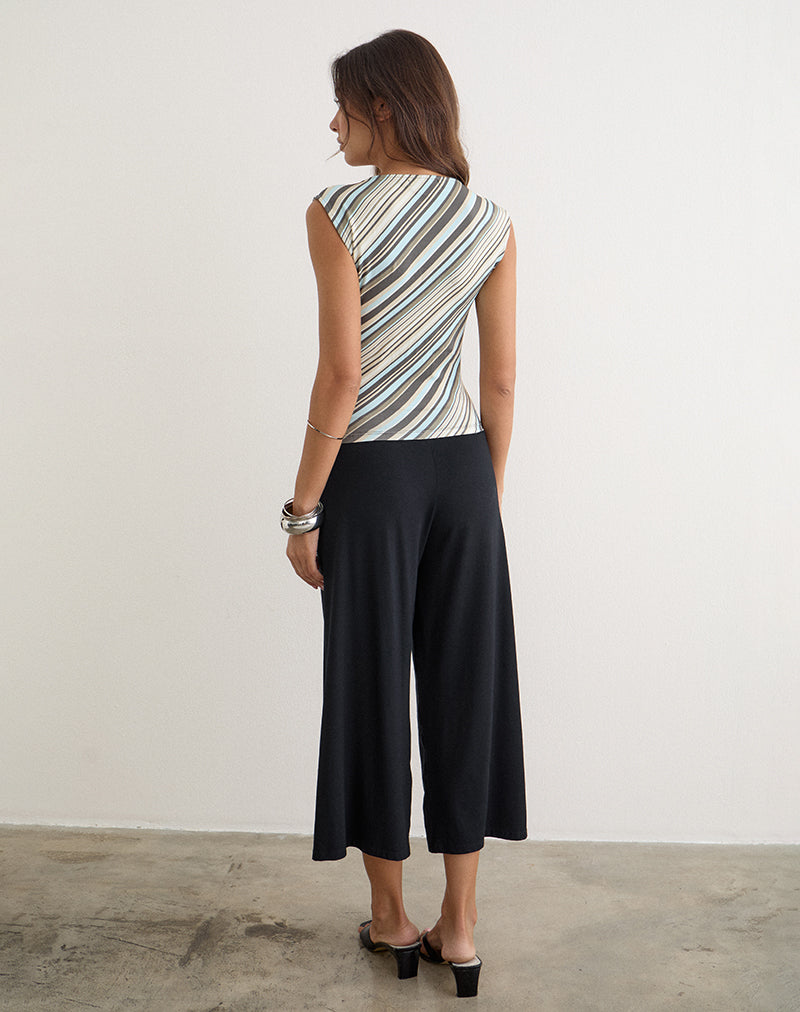 Image of Emberlo Top in Mixed Stripe Light Green