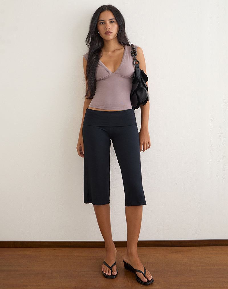 Image of Emberly Plunge Top in Dusty Mauve