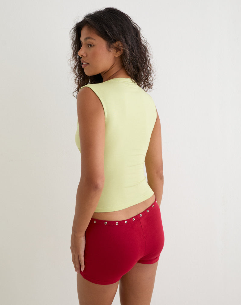 Image of Emberly Plunge Top in Pistachio