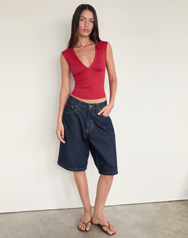 Red Plunge Top | Emberly – motelrocks-com-us