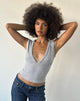 Image of Emberly Plunge Top in Grey Marl