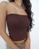 Image of Erin Tube Top in Knit Bitter Chocolate