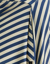  Cream and Navy Diagonal Stripe