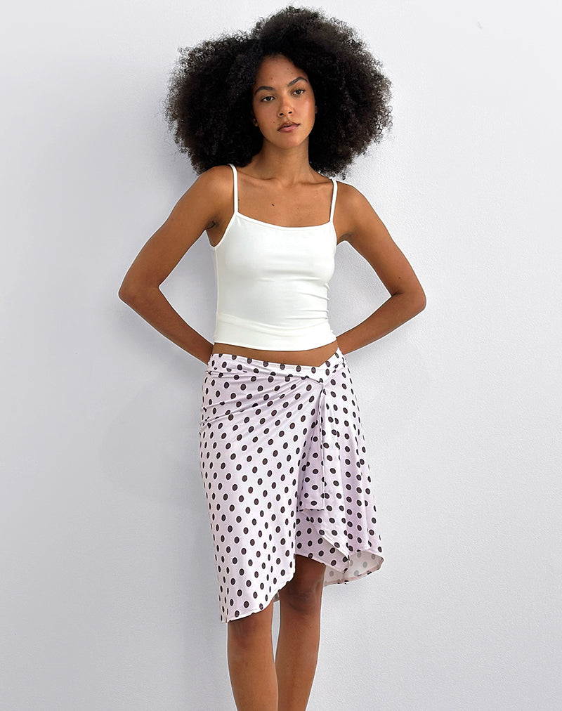 Esmeray Midi Skirt in Retro Polka Dot