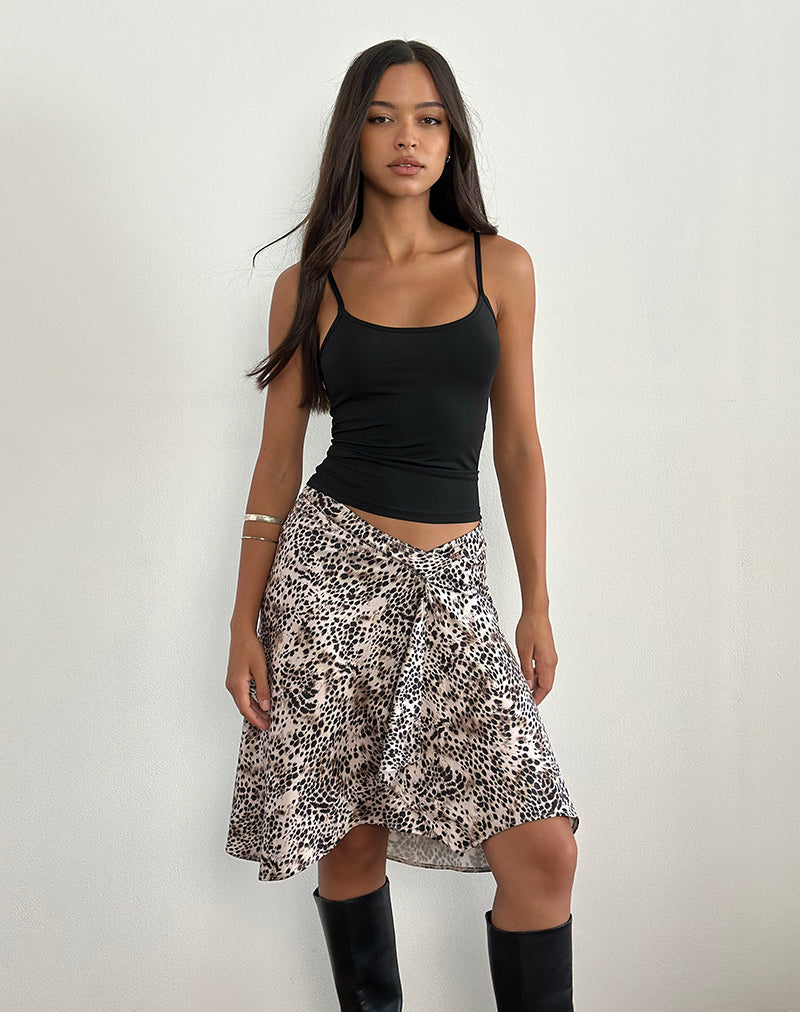 Image of Esmeray Midi Skirt in Wild Leopard Print