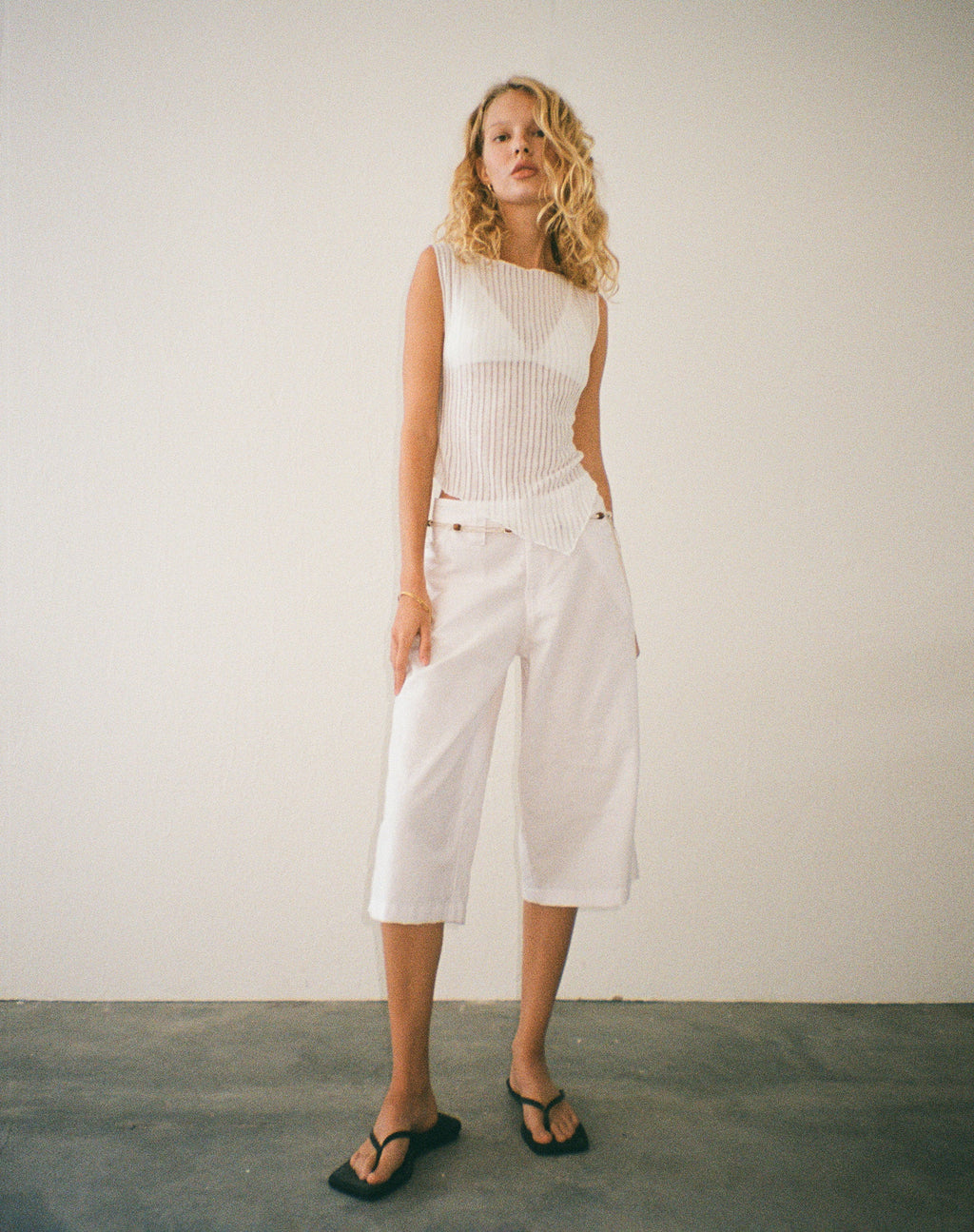 Saomy Longline Shorts in White