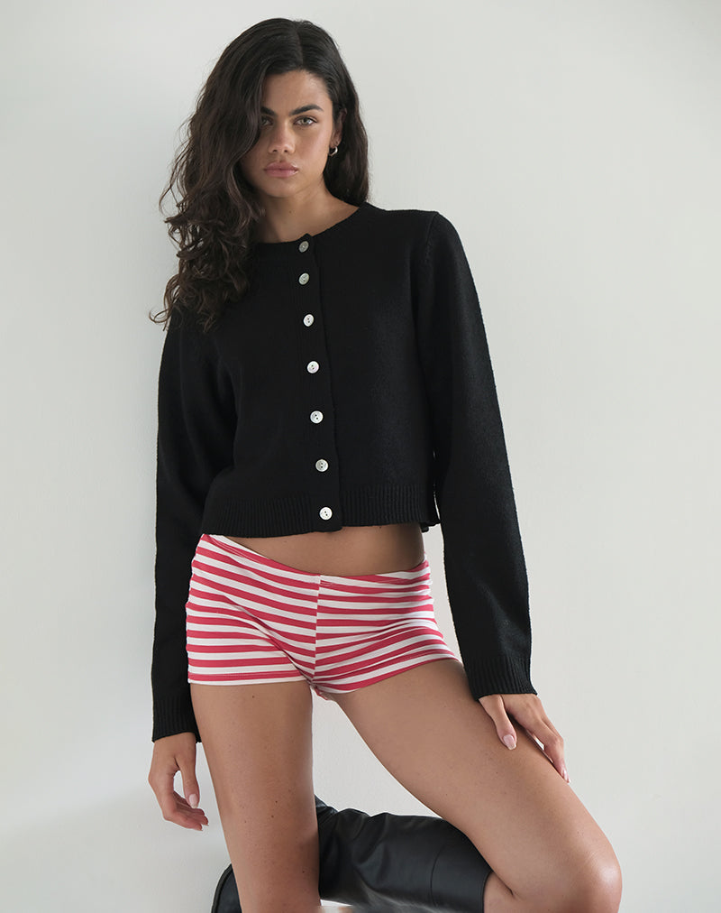 image of Eunia Shorts in Red and White Stripe