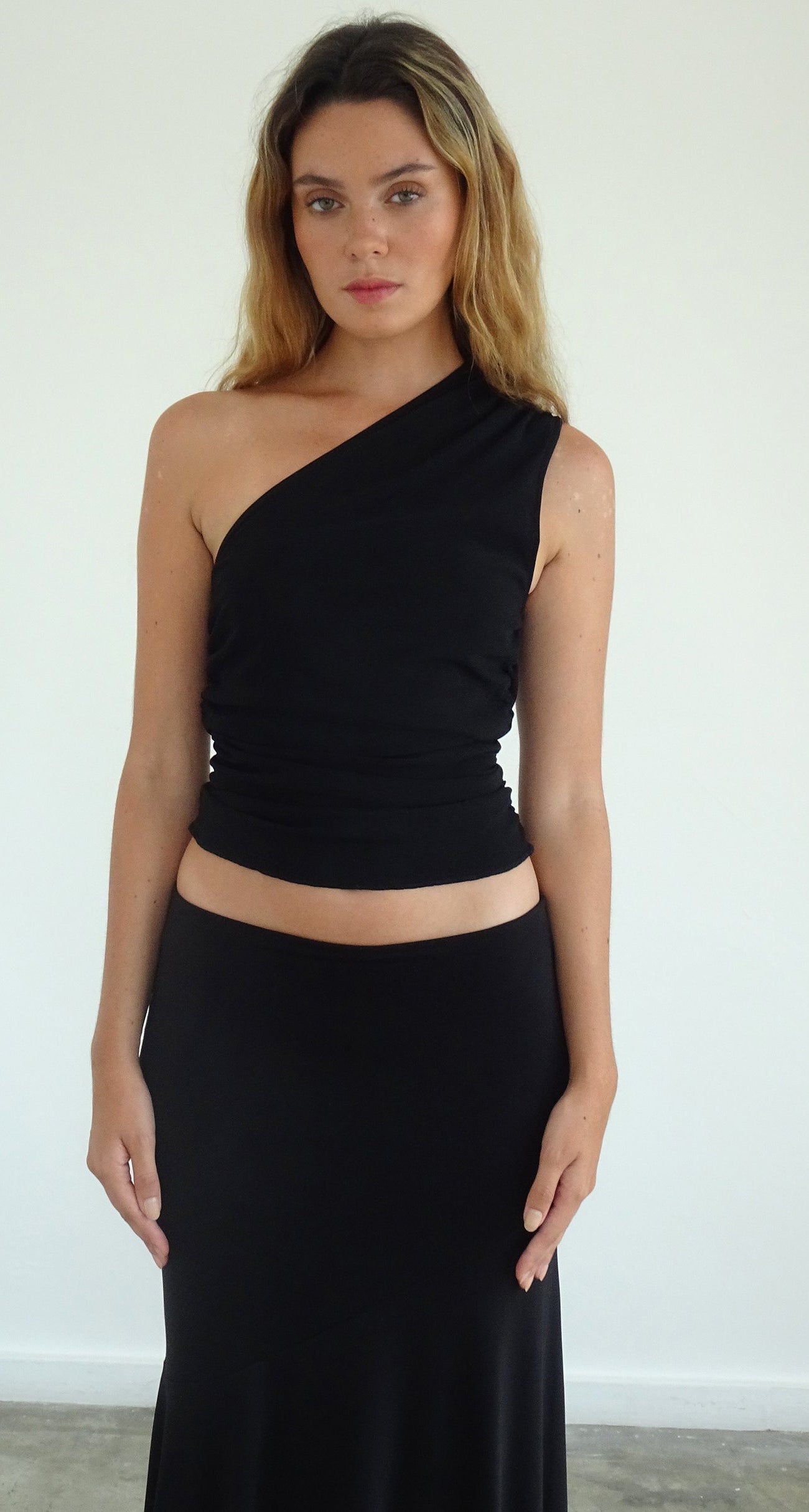 Elinna Ss Knit Top Black