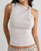 Image of Everly Twist Tank Top in Cannoli Cream