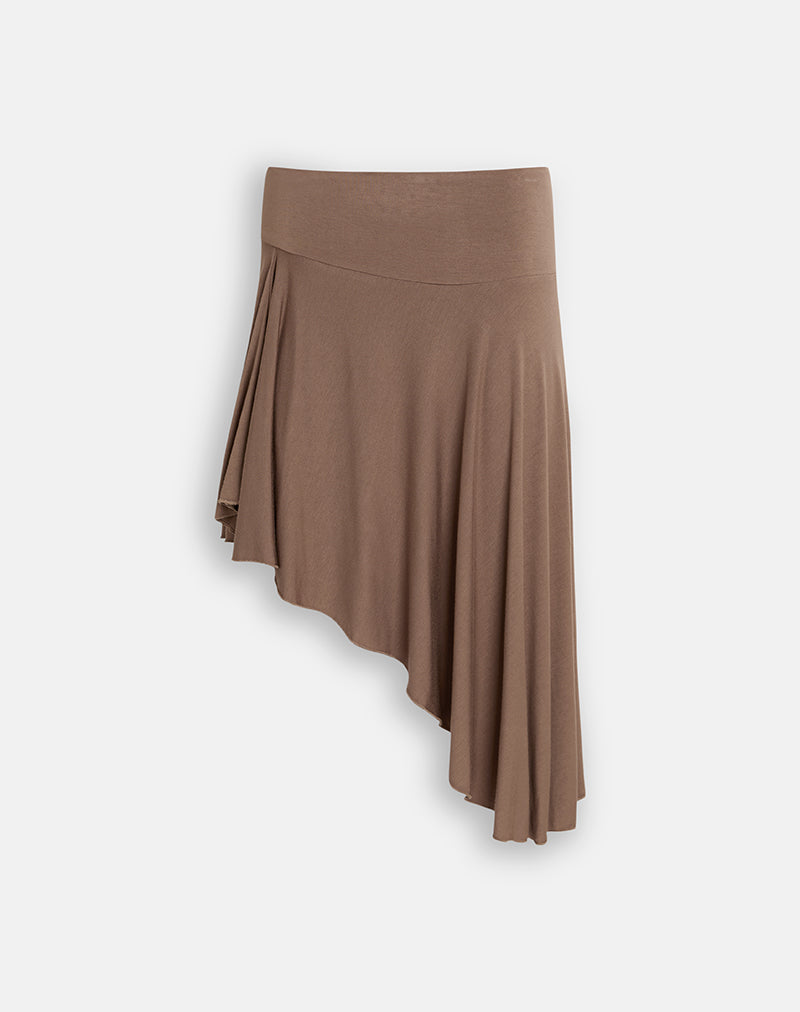 Image of Everlyn Skirt in Sheer Jersey Brown