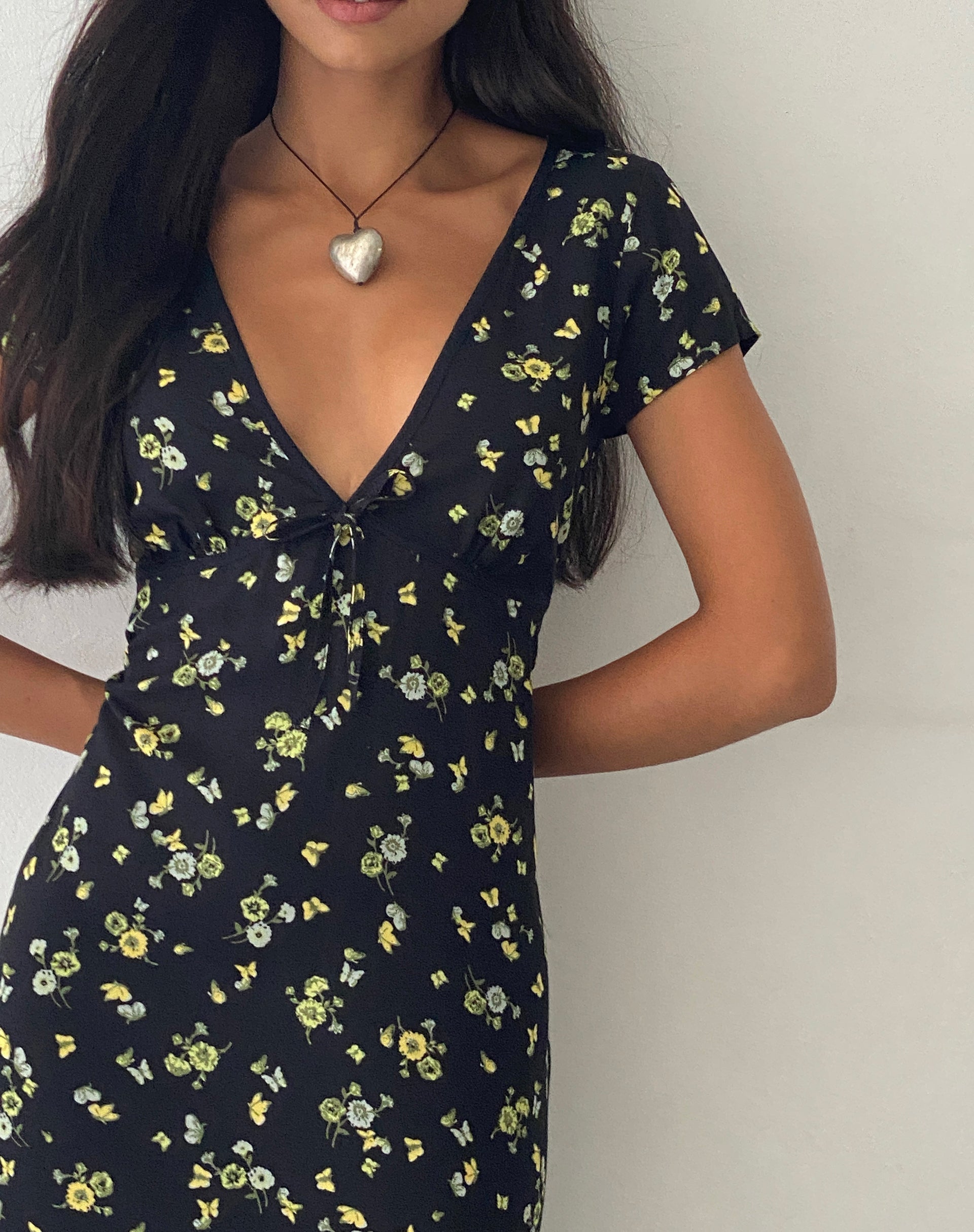 lemon dress black Riviera Swing Dress - Lemon Blossom on Black