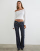 Image of Extra Low Rise Flare Jeans in Indigo