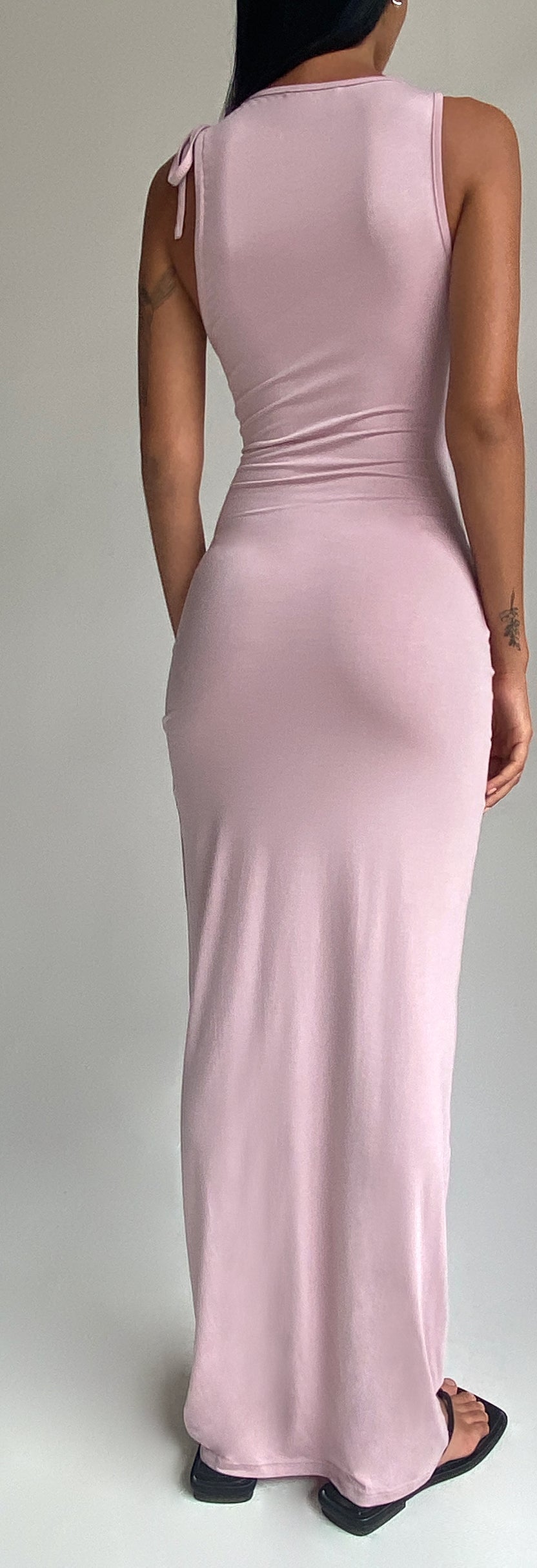 Nikolina Baby Pink Frill Maxi Dress main image 0