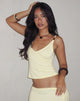 Image of Fara Top with Beads in Jersey Lemon