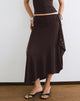 Image of Phemia Maxi Skirt with Beads in Jersey Chocolate Brown