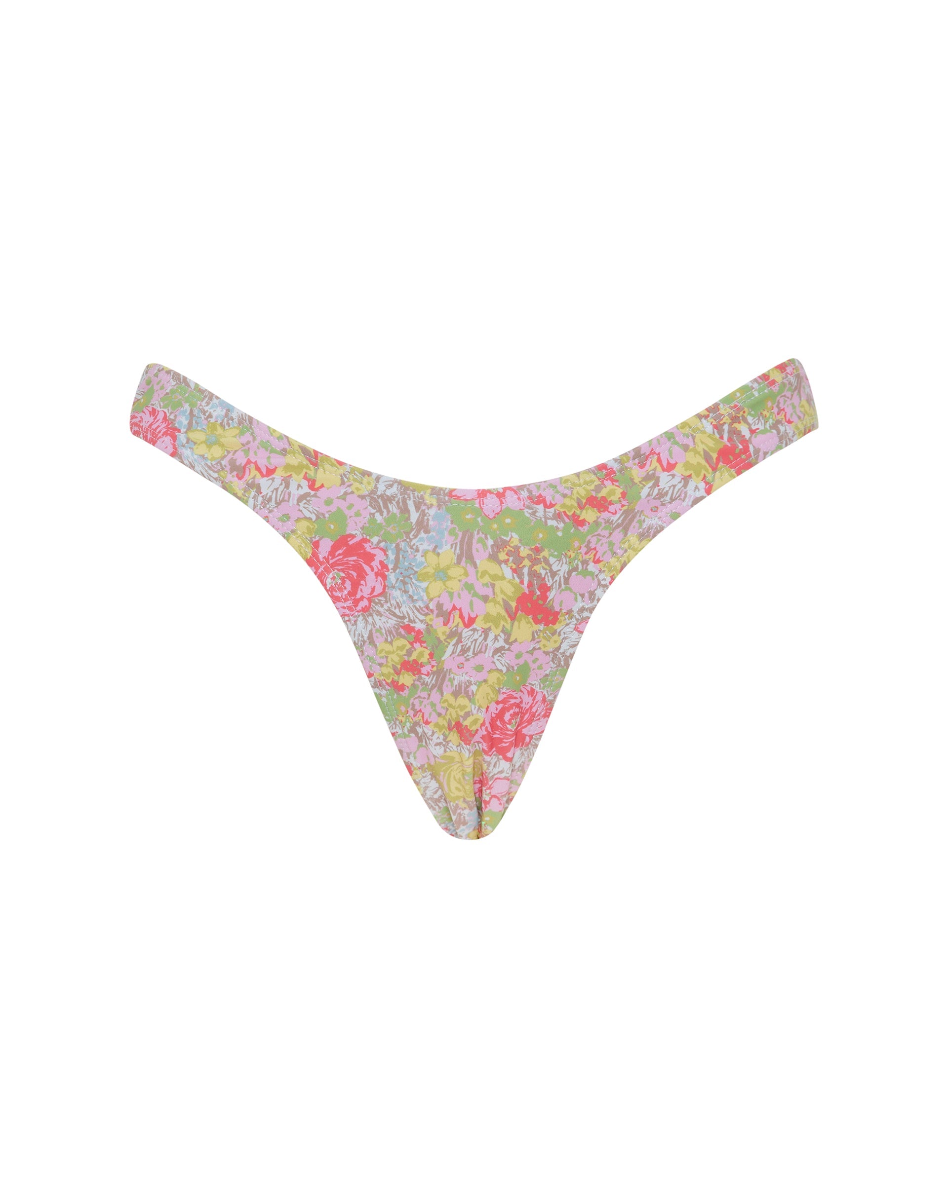 Pink Abstract Floral Swim Bikini Bottom | Farida – motelrocks-com-us
