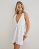 Image of Fatima Mini Dress in Poplin White