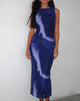 Image of Fayola Printed Maxi Dress in Watercolour Navy