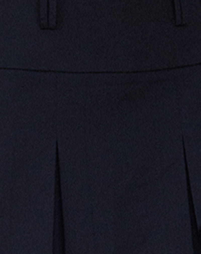 Tailoring Black Pleated Midi Skirt Fermi – motelrocks-com-us 