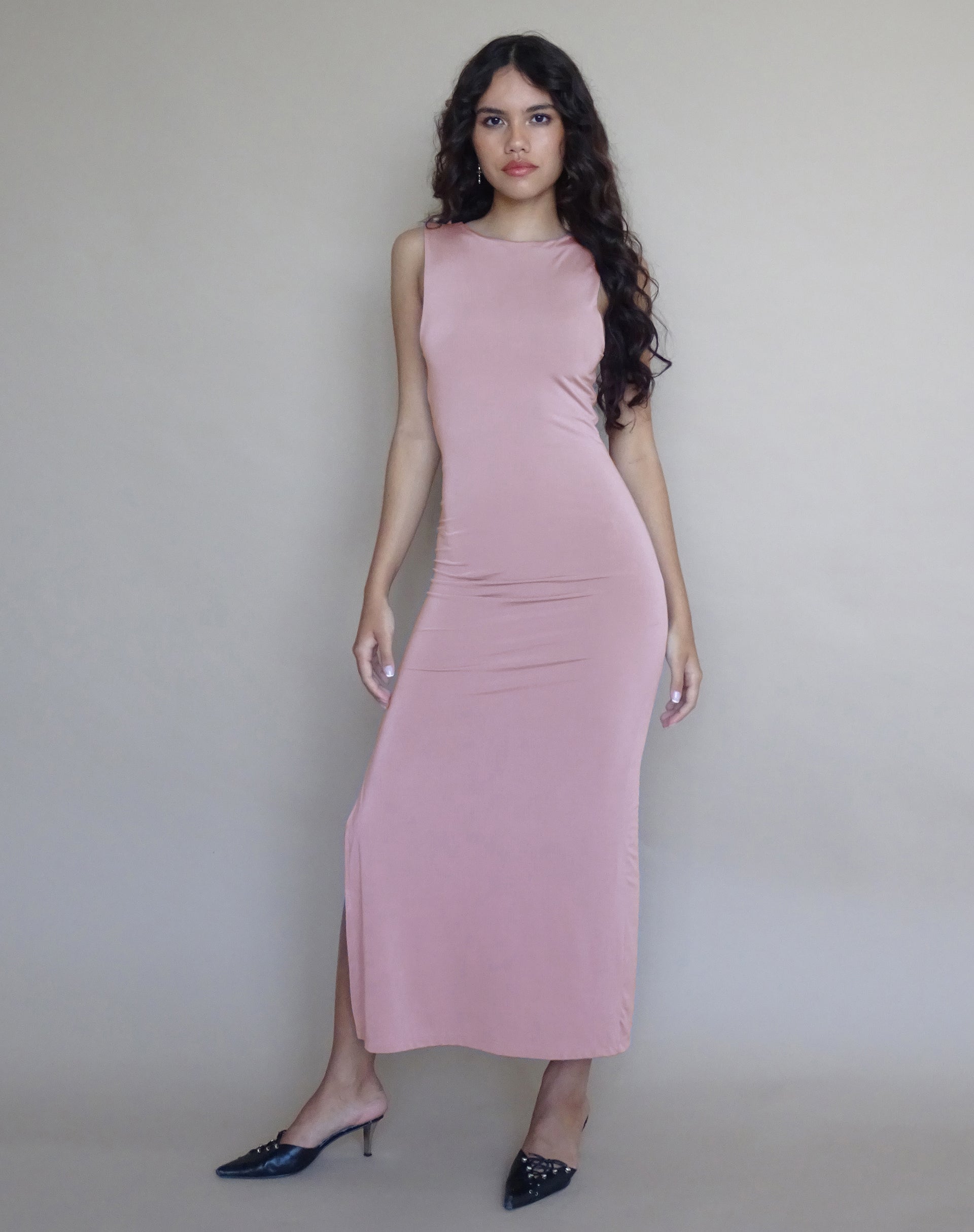 Pale mauve shop maxi dress