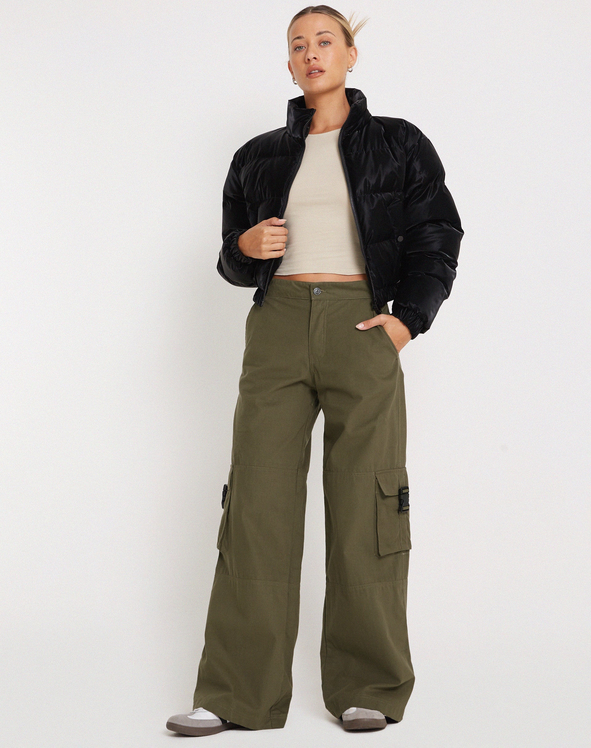 Military Khaki Cargo Trouser | Freddy – motelrocks-com-us