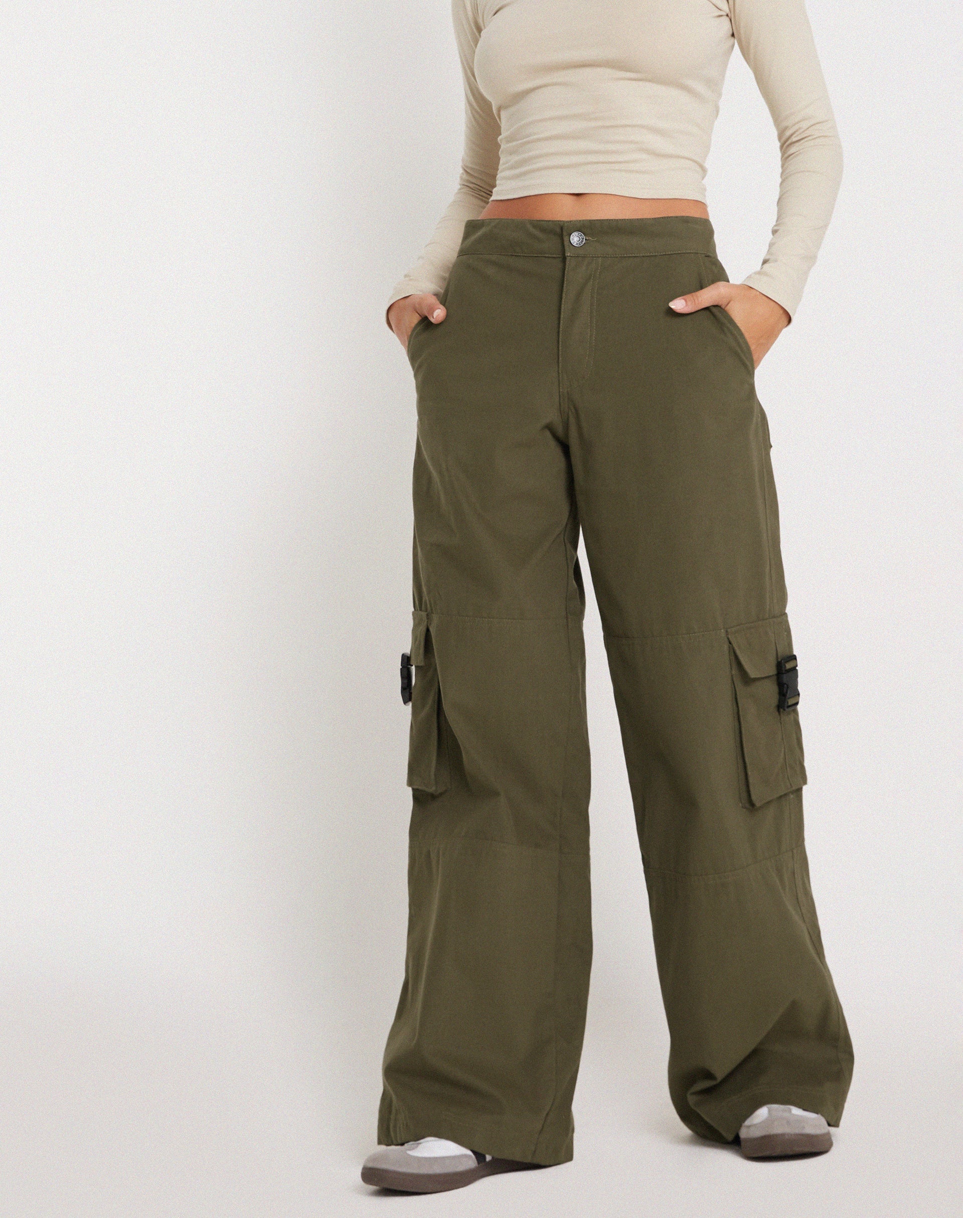Military Khaki Cargo Trouser | Freddy – motelrocks-com-us