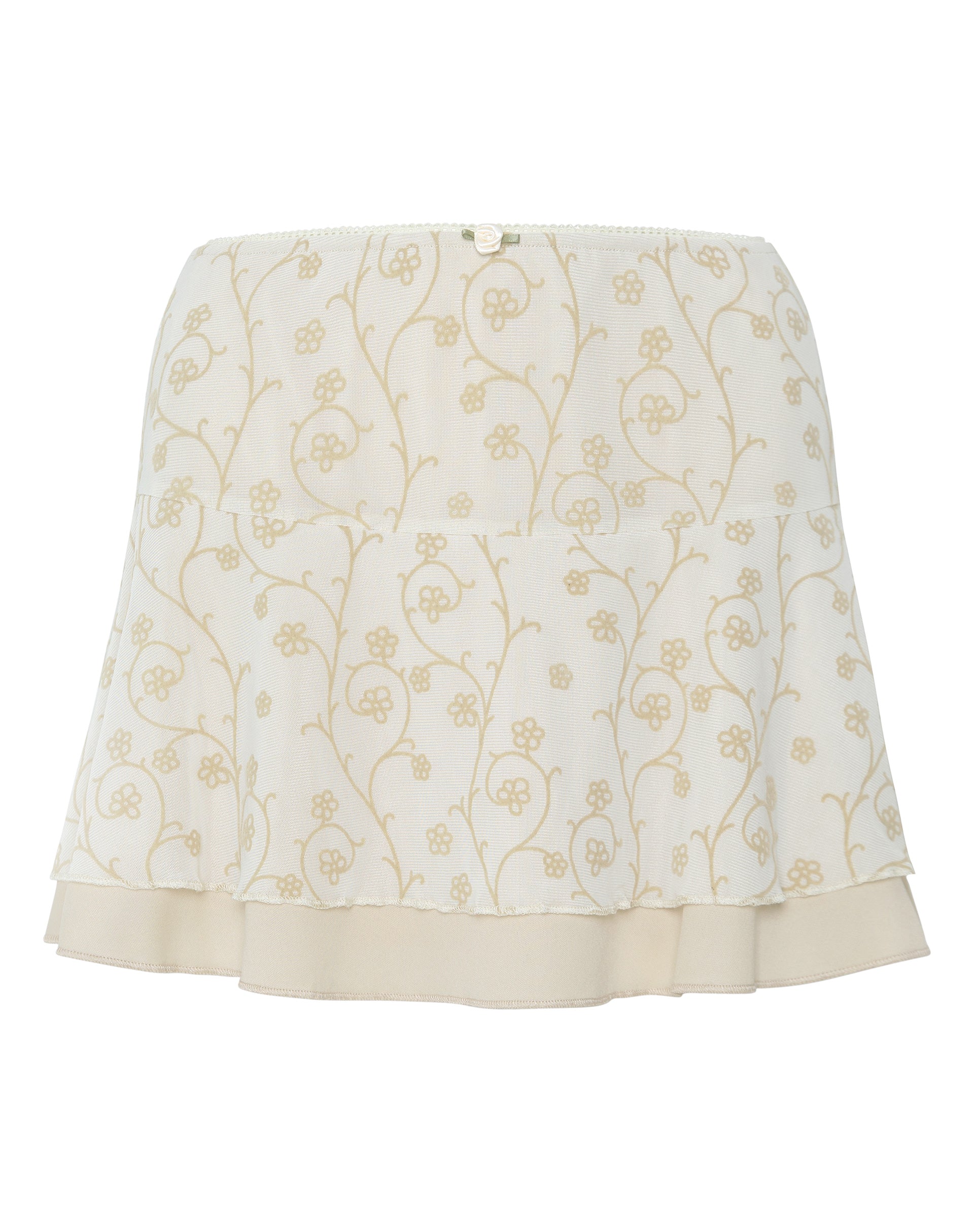 White and hotsell beige skater skirt