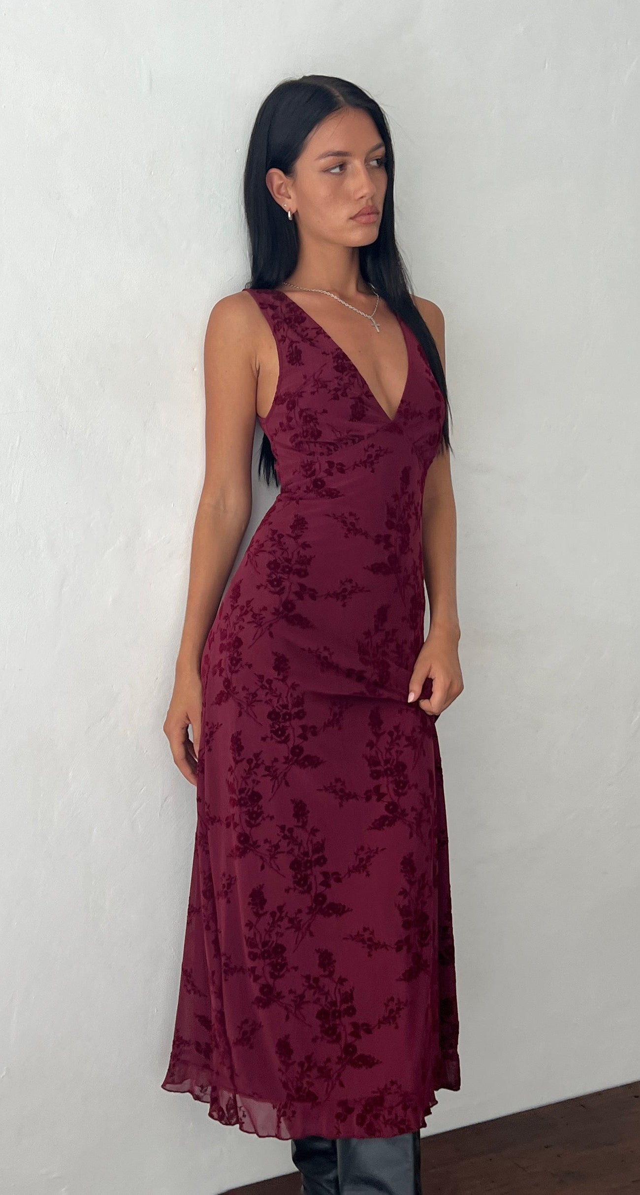Kimberly | Plant & Flower Print Midi Dress main image 0