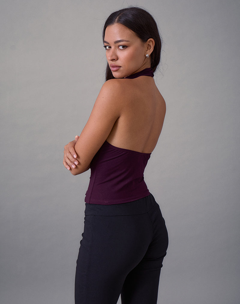 Purple Fig Halterneck Top | Galile – motelrocks-com-us