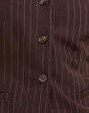 Dark Brown Pinstripe