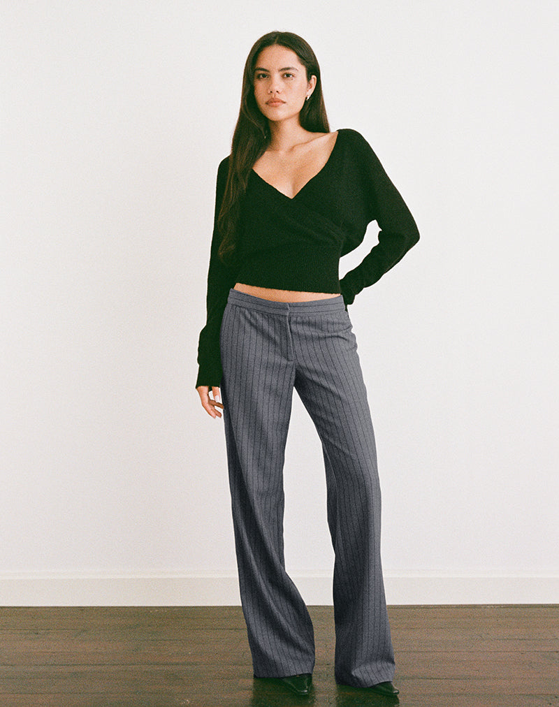 Charcoal Grey Pinstripe Slim Trouser | Ganta – motelrocks-com-us