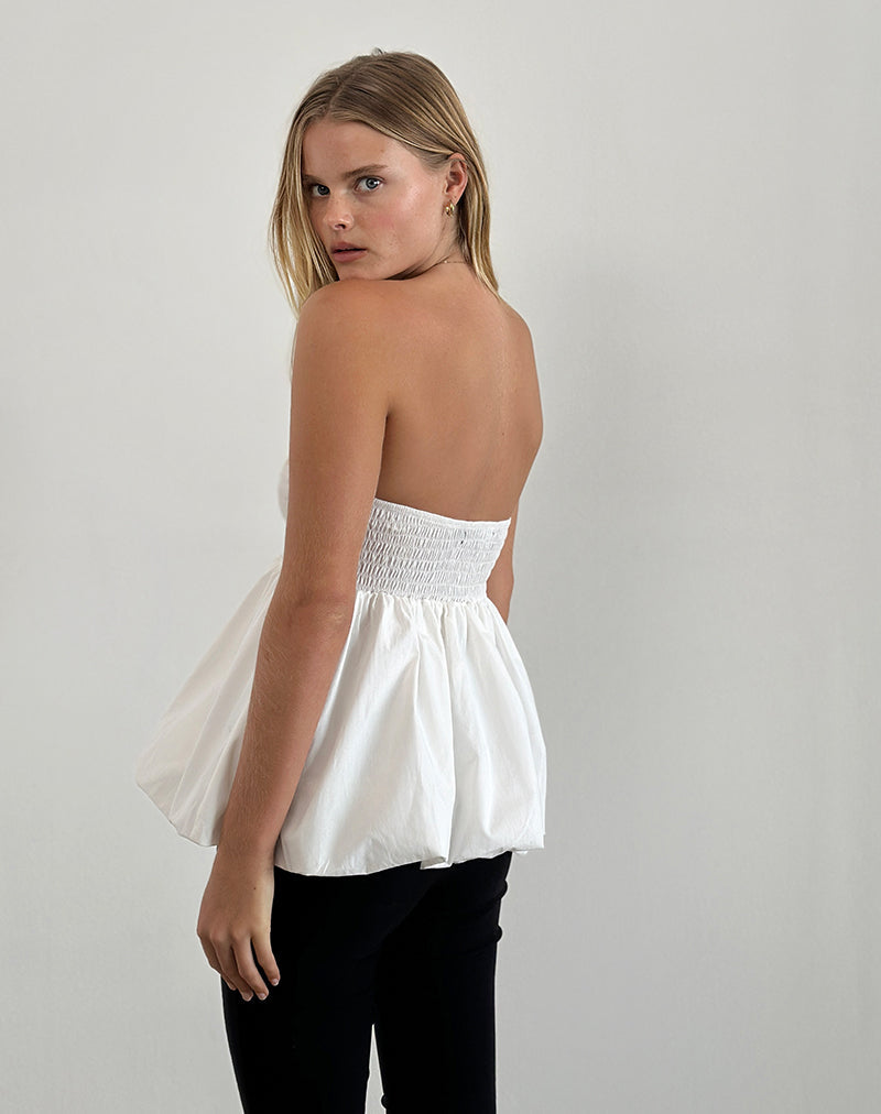 CLANE（クラネ）の「STRIPE QUILT PUFF TOPS（シャツ/ブラウス