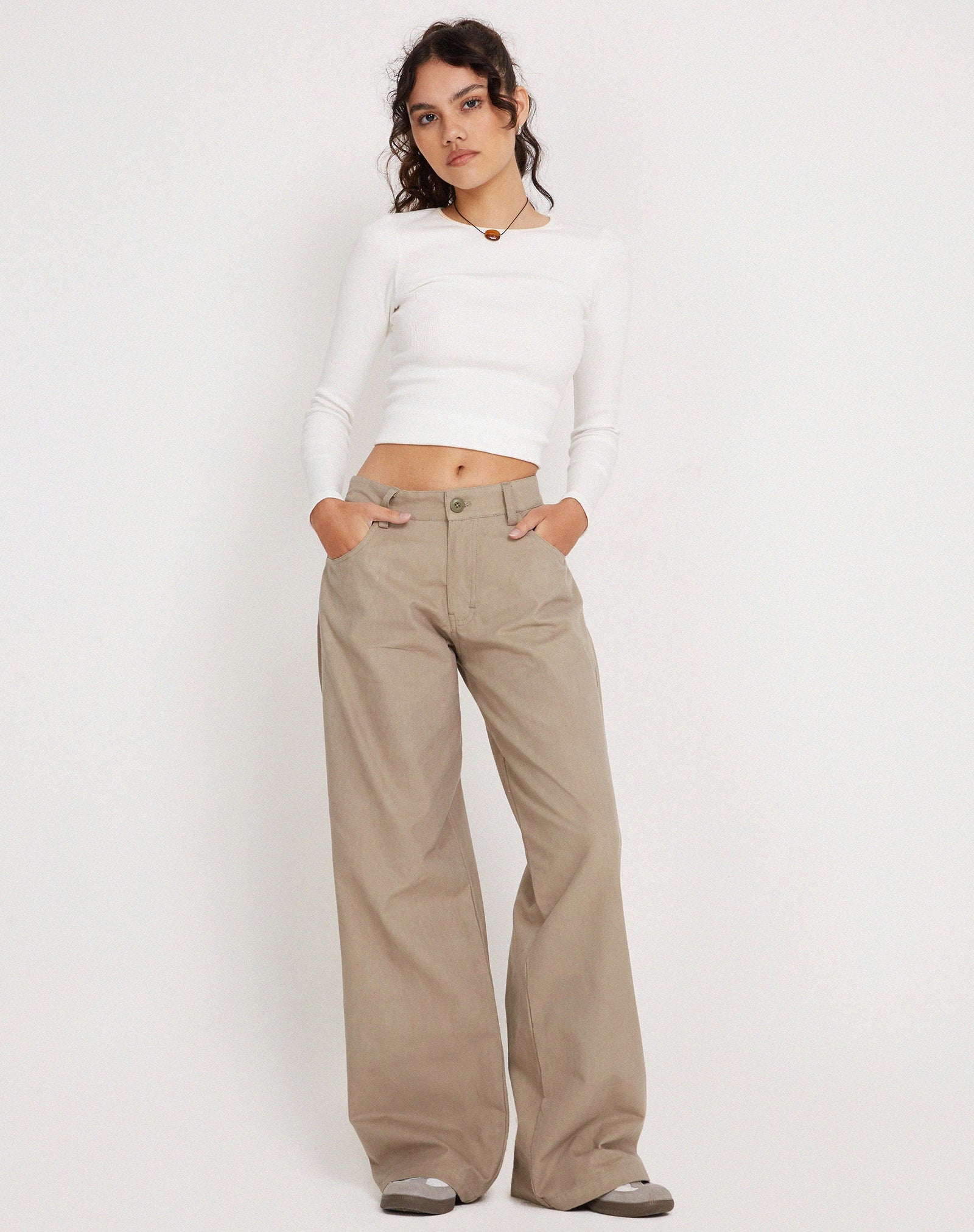 Biscotti Low Rise Extra Wide Trousers | Roomy – motelrocks-com-us