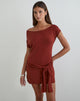Image of Genya Mini Dress in Jersey Fired Brick