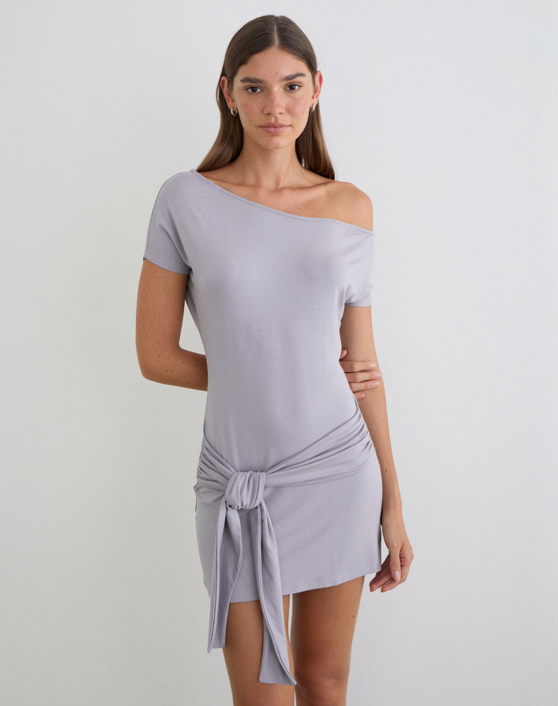 Image of Genya Mini Dress in Lilac Grey