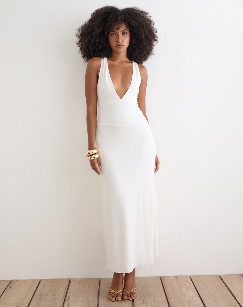 georgina maxi dress Baltic Born Womens Georgina Pleated Maxi Dress | Rosy Brown