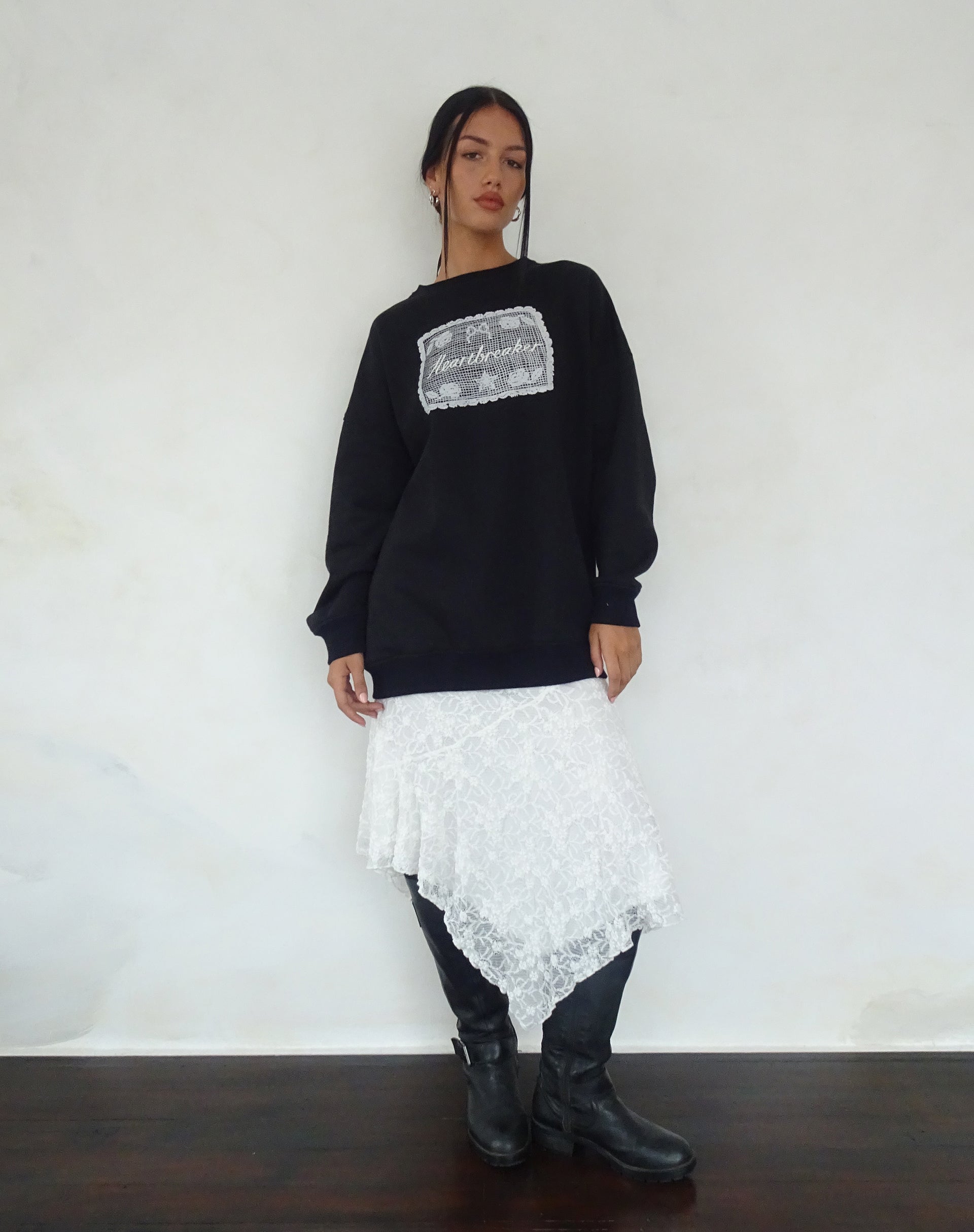 Graphic discount oversized jumper