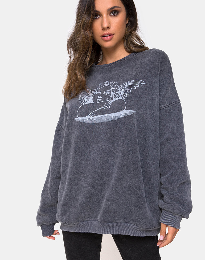 Image of Glo Sweatshirt in Stone Wash Angelo