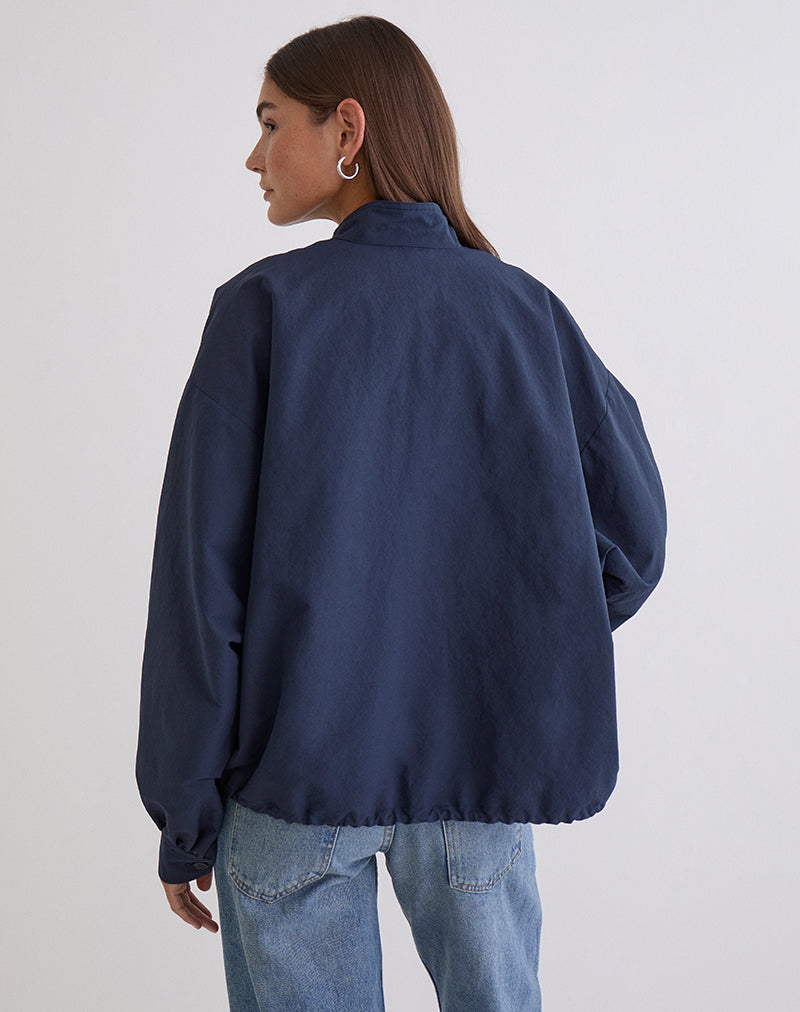ジャケット・アウター SOFTMACHINE BOSS LOCOS JK NAVY XXL Navy Blue High Neck Long Sleeve Jacket | Gopala – motelrocks-com-us